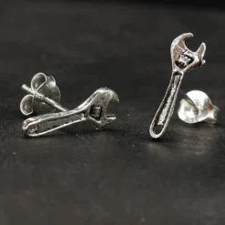 Maulschlüssel Ohrstecker 925 Silber Ohrschmuck