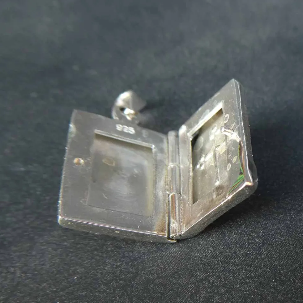Medaillon Gothic Kreuz 925 Silber Anhänger