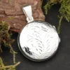 Medaillon Rund fein verziert Schmuck aus edlem 925 Silber