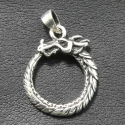 Midgard Schlange keltischer Schmuck 925 Silber Kettenanhänger