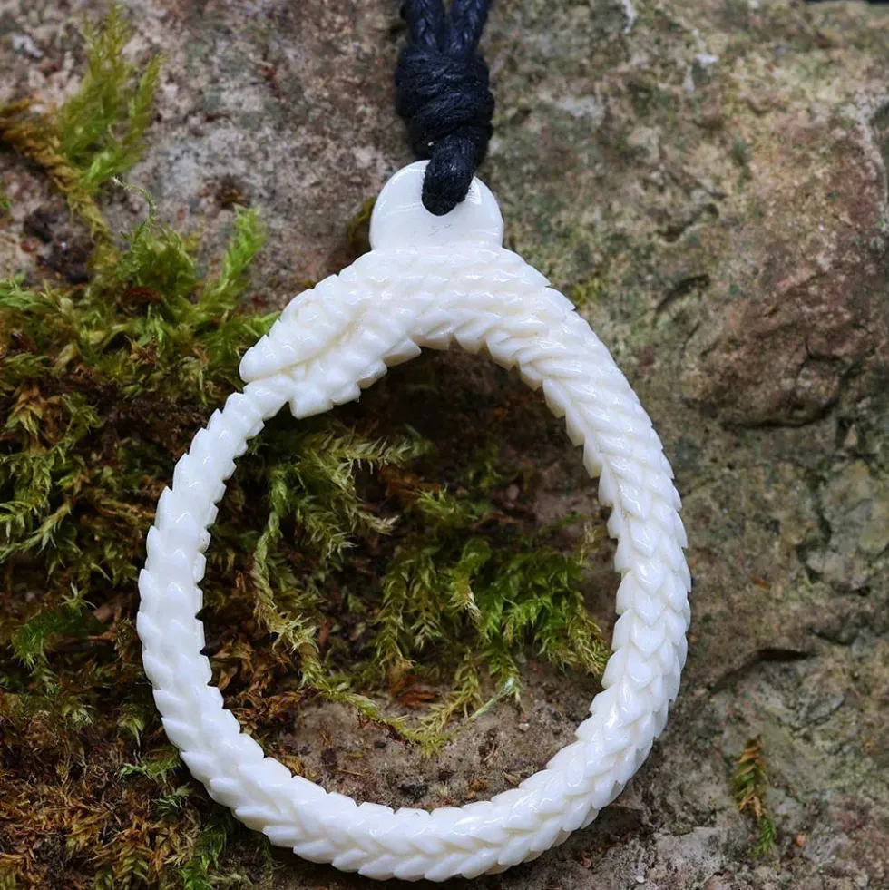 Midgard Schlange Knochen Schmuck Kettenanhänger