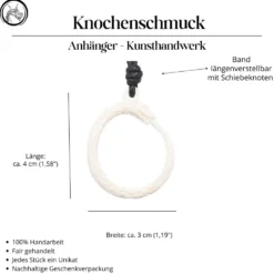 Midgard Schlange Knochen Schmuck Kettenanhänger