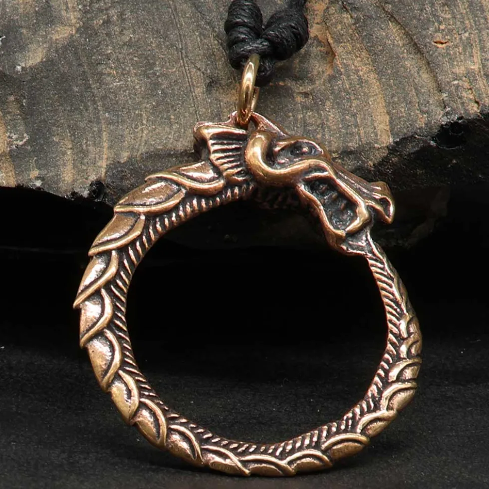 Midgard Schlange Schmuck Anhänger Bronze Mittelalter
