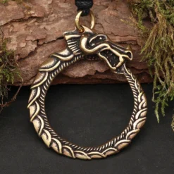 Midgard Schlange Schmuck Anhänger Bronze Mittelalter