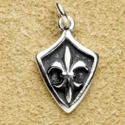 Mittelalterlilie Anhänger Fleur de Lys Schmuck Silber 925