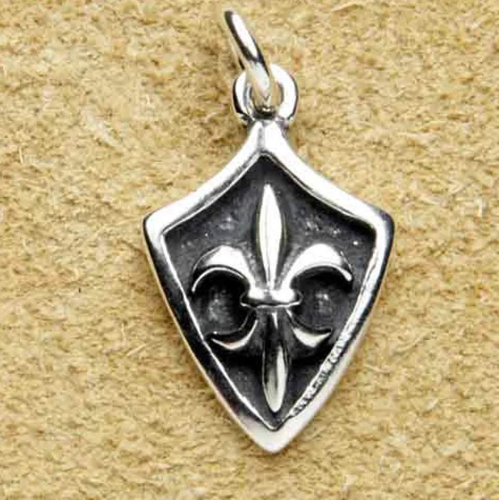Mittelalterlilie Anhänger Fleur de Lys Schmuck Silber 925