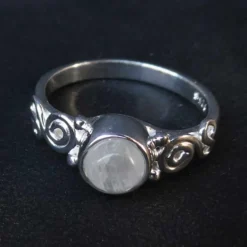 Mondstein Ring 925er Silber Edelstein Damenring