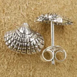 Muschel Ohrstecker 7 x 10mm Sterlingsilber Ohrschmuck