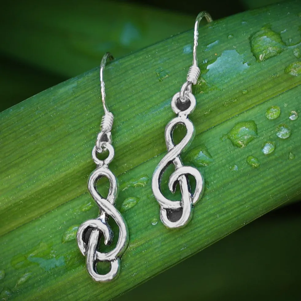 Notenschlüssel Ohrschmuck (Paar) Ohrhänger 925 Silber