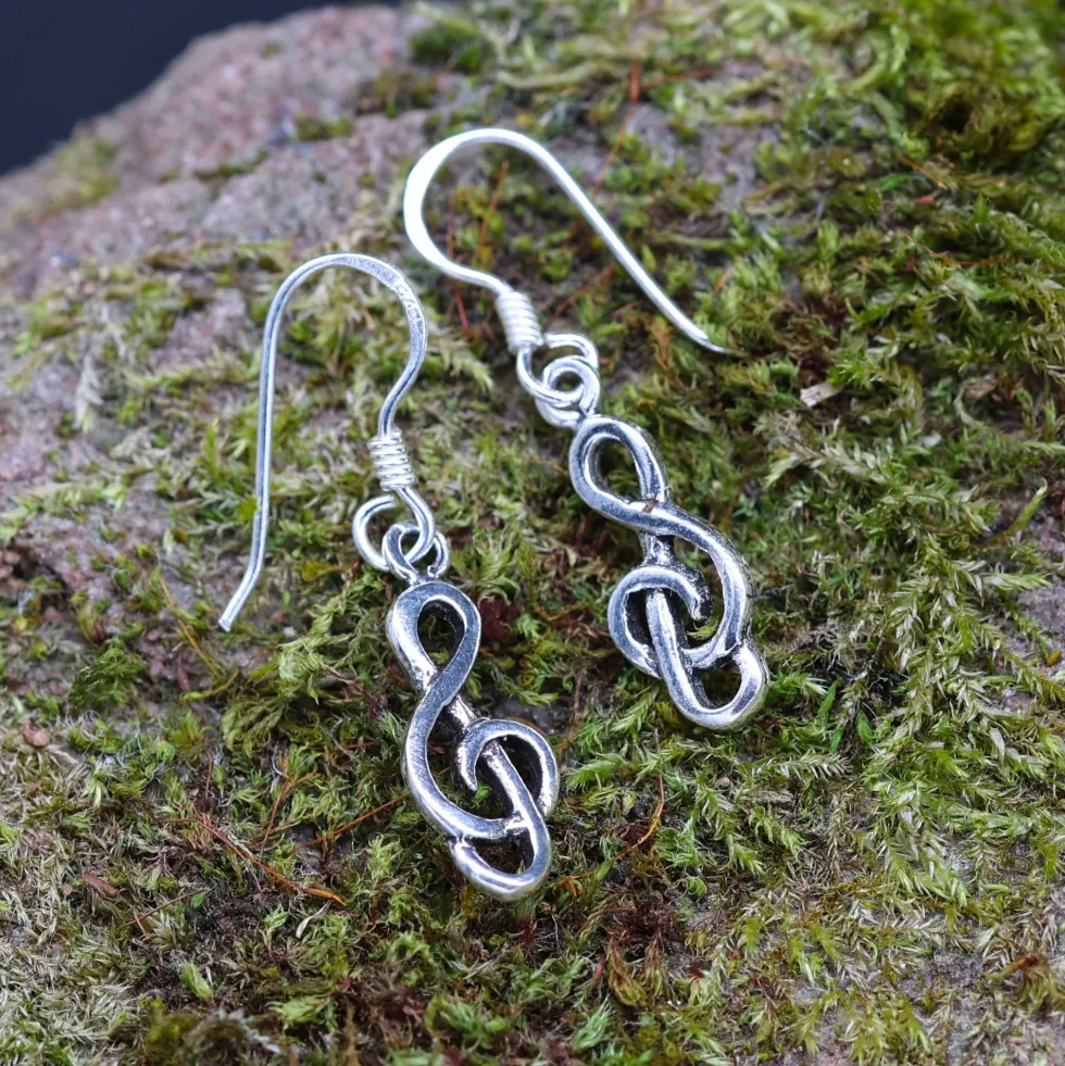 Notenschlüssel Ohrschmuck (Paar) Ohrhänger 925 Silber