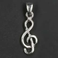 Notenschlüssel Schmuck Kettenanhänger 925 Silber Violinschlüssel