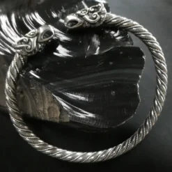 Odins Raben Armreif Ø 7cm Silber Wikinger Armschmuck 925 Silber Männer