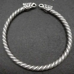 Odins Raben Armreif Ø 7cm Silber Wikinger Armschmuck 925 Silber Männer