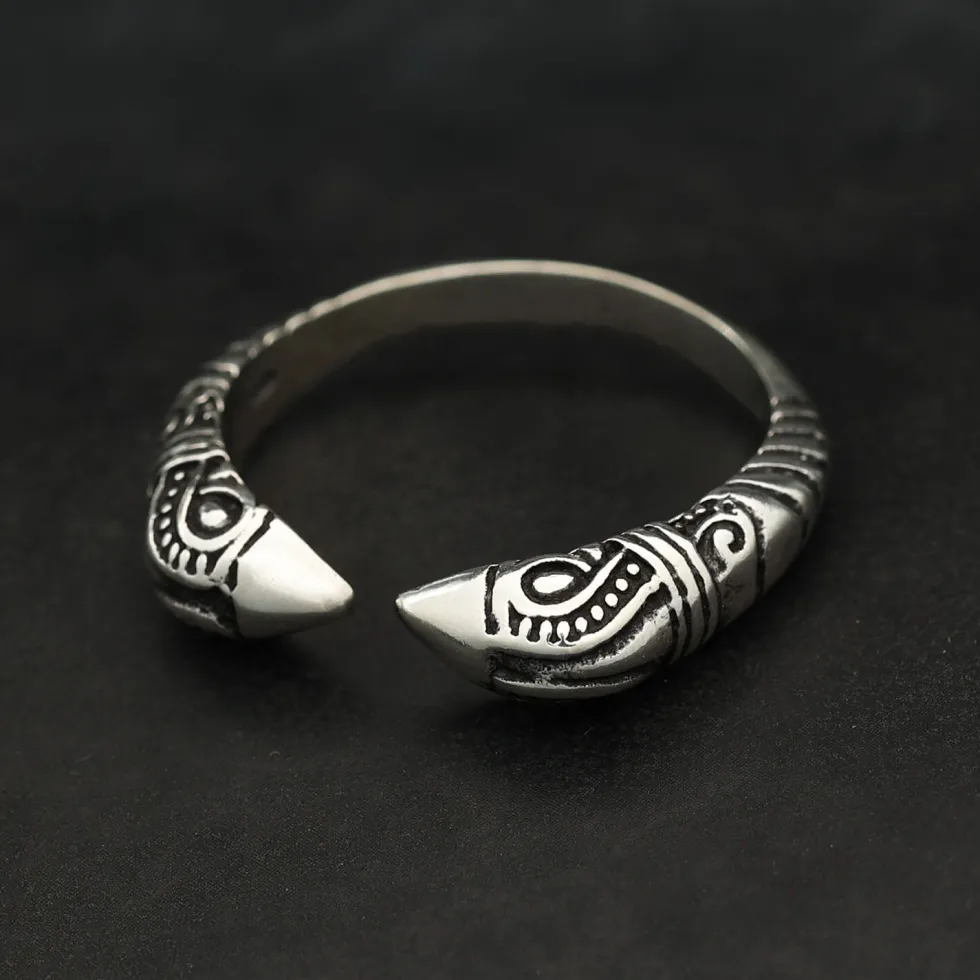 Odins Rabe Ring Wikinger Schmuck 925 Silber