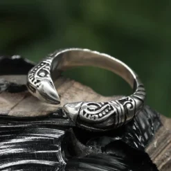 Odins Rabe Ring Wikinger Schmuck 925 Silber