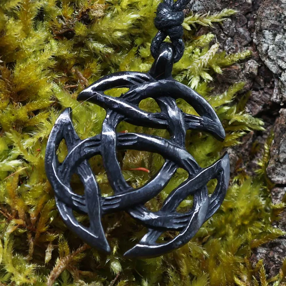 Offene Dreifalt keltischer Hornschmuck Anhänger Kette