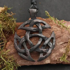 Offene Dreifalt keltischer Hornschmuck Anhänger Kette