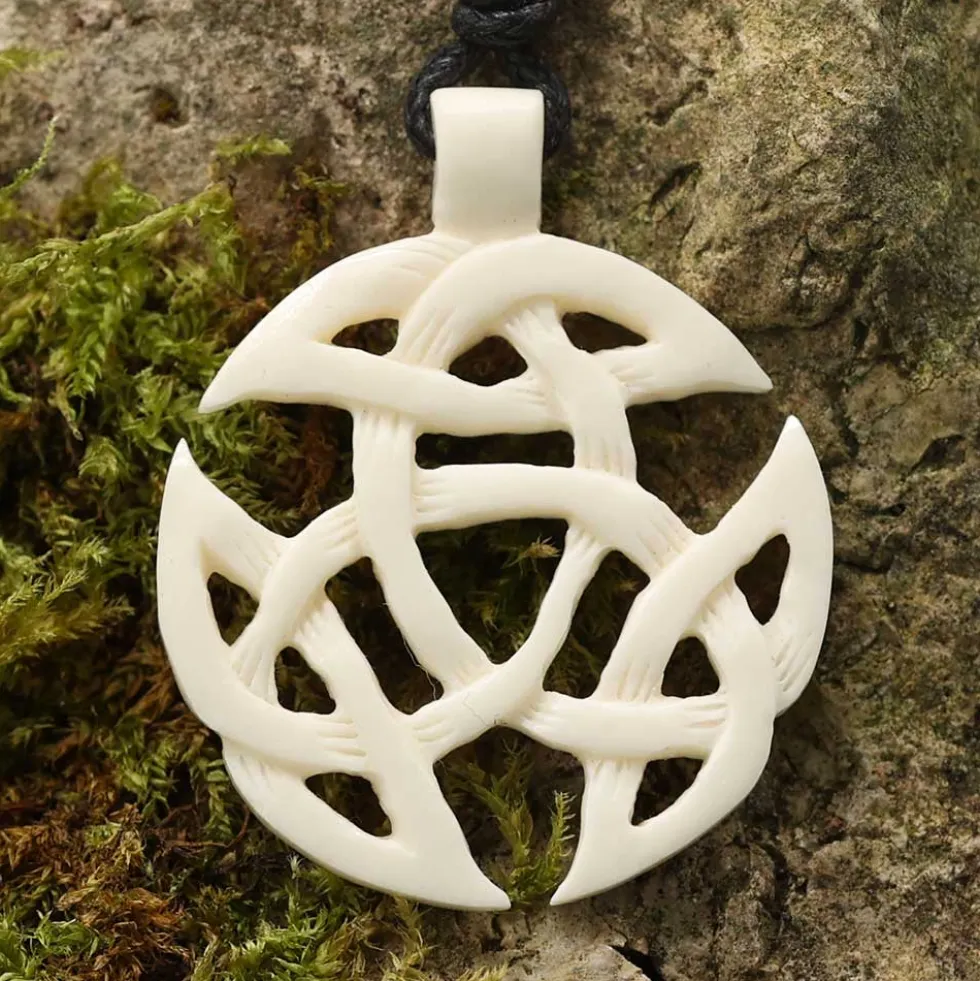 offene Dreifalt keltischer Schmuck aus Knochen