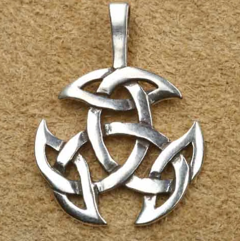 Offene Dreifalt Schmuck 925 Sterling Silber keltischer Anhänger