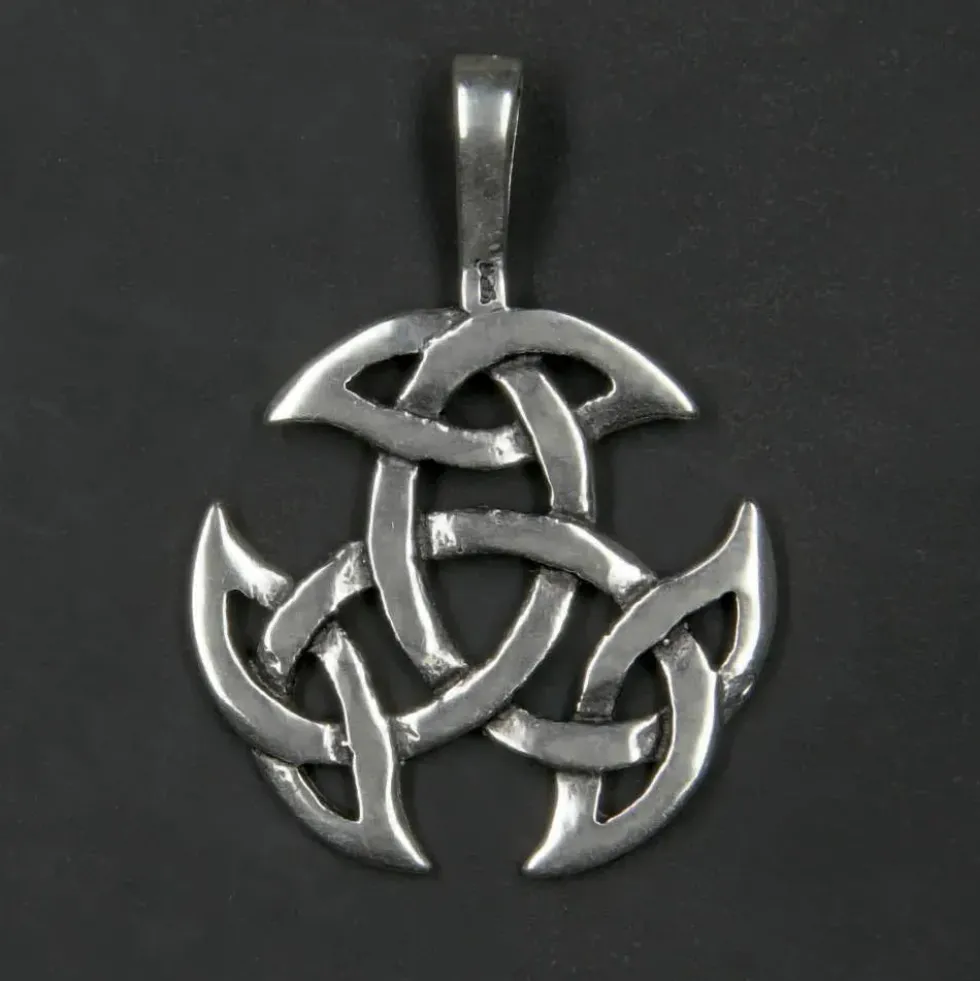 Offene Dreifalt Schmuck 925 Sterling Silber keltischer Anhänger