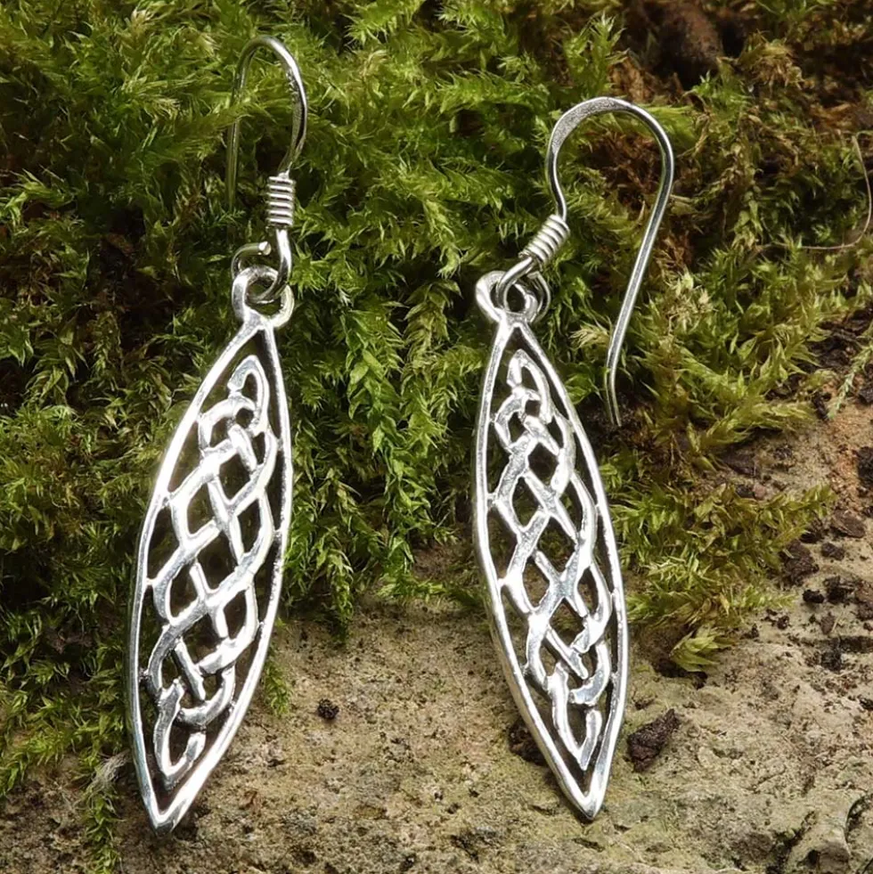 Ohrhänger Keltenknoten oval Sterlingsilber (Paar)