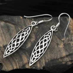 Ohrhänger Keltenknoten oval Sterlingsilber (Paar)