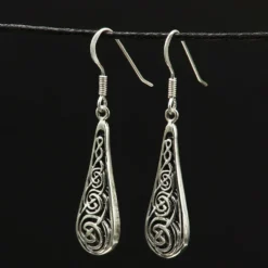 Ohrhänger keltischer Knoten in Tropfenform 925 Silber Paarpreis