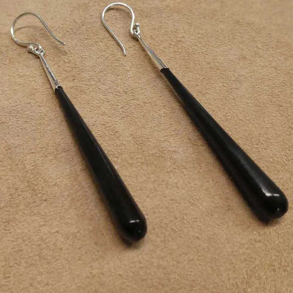 Ohrhänger 925 Silber mit Horn Anhänger Ohrringe Handarebeit