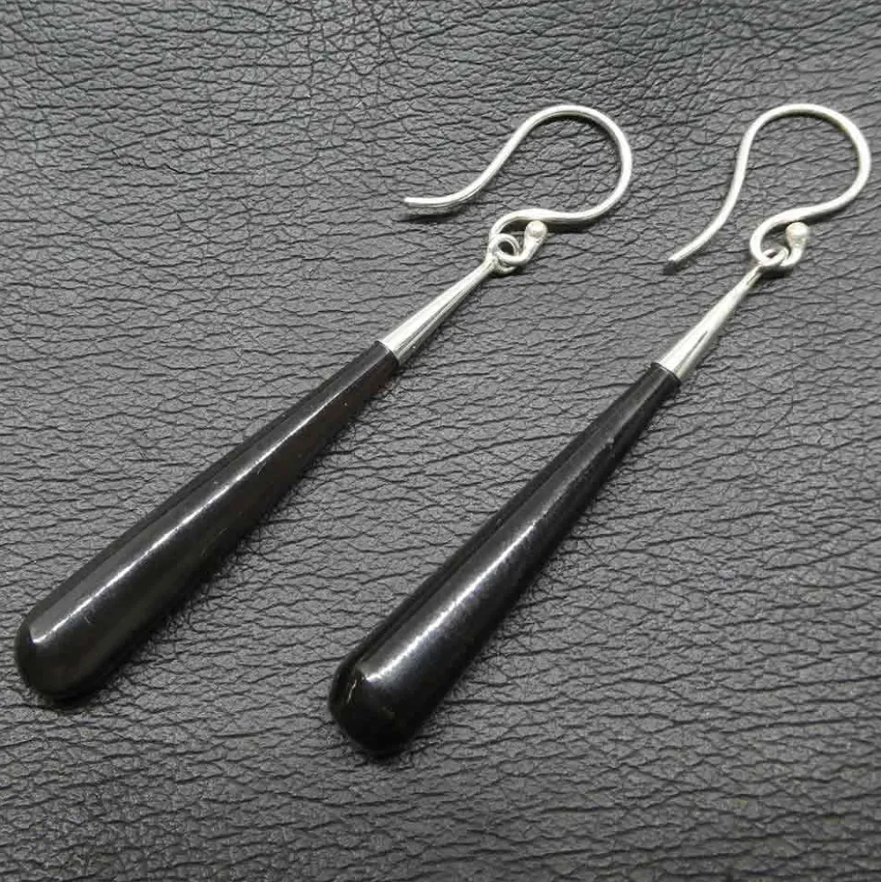 Ohrhänger 925 Silber mit Horn Anhänger Ohrringe Handarebeit