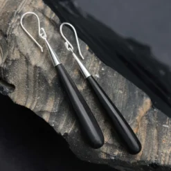 Ohrhänger 925 Silber mit Horn Anhänger Ohrringe Handarebeit