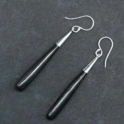 Ohrhänger 925 Silber mit Horn Anhänger Ohrringe Handarebeit