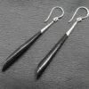Ohrhänger 925 Silber mit langen Horn Anhänger