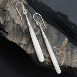 Ohrhänger 925 Silber mit Perlmutt Anhänger
