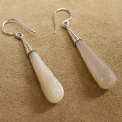 Ohrhänger 925 Silber mit Perlmutt Anhänger