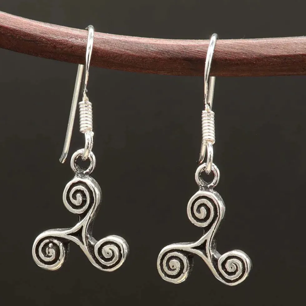 Ohrhänger Triskelion Sterlingsilber (Paar)