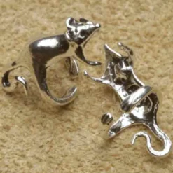 Ohrklemme Ratte 925 Silber Ohrschmuck