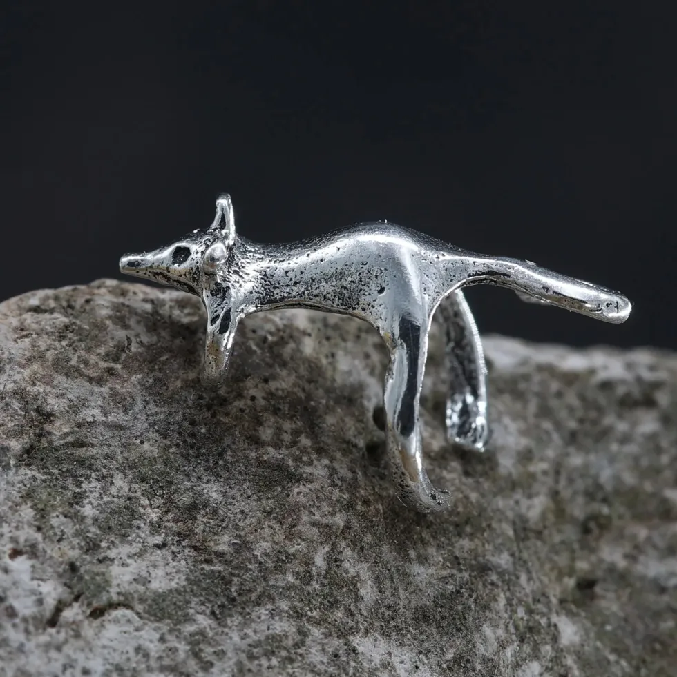 Ohrklemme Ratte 925 Silber Ohrschmuck