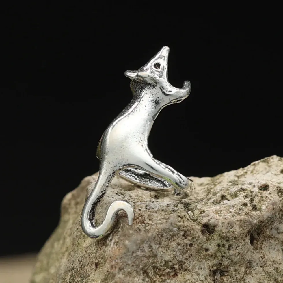 Ohrklemme Ratte 925 Silber Ohrschmuck