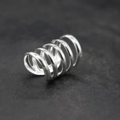 Ohrklemme Sterlingsilber schlicht 5er
