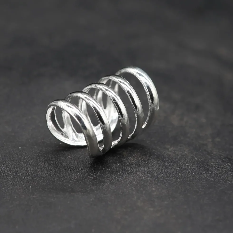 Ohrklemme Sterlingsilber schlicht 5er