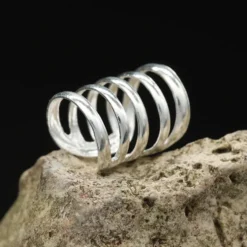 Ohrklemme Sterlingsilber schlicht 5er