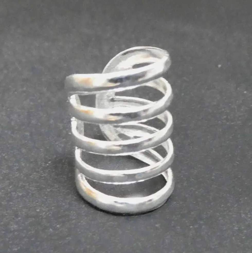Ohrklemme Sterlingsilber schlicht 5er