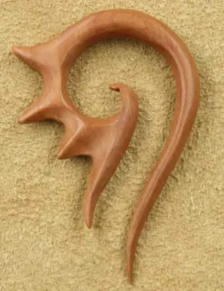 Ohrpiercing Holz Garuda Ohrschmuck geschnitzt