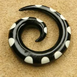Ohrpiercing Spirale Horn weiß 2 -14 mm