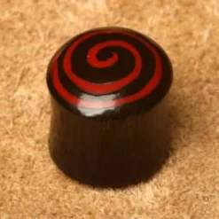 Ohr Plug Horn Spirale rot Flesh Tunnel