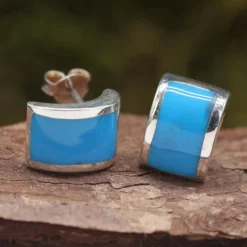 Ohrring türkis blau 925 Sterlingsilber Ohrschmuck