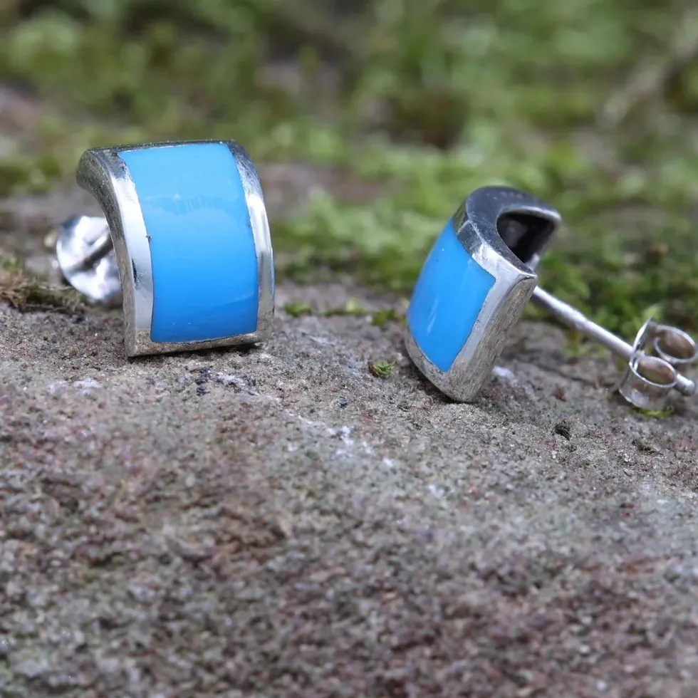 Ohrring türkis blau 925 Sterlingsilber Ohrschmuck