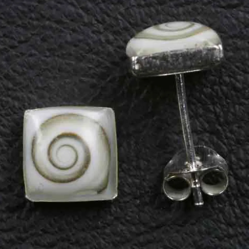 Ohrstecker Muschelschmuck 925 Silber Ohrschmuck