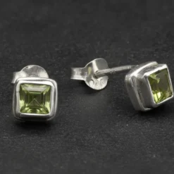 Ohrstecker Peridot Edelstein 925 Sterlingsilber (Paar)