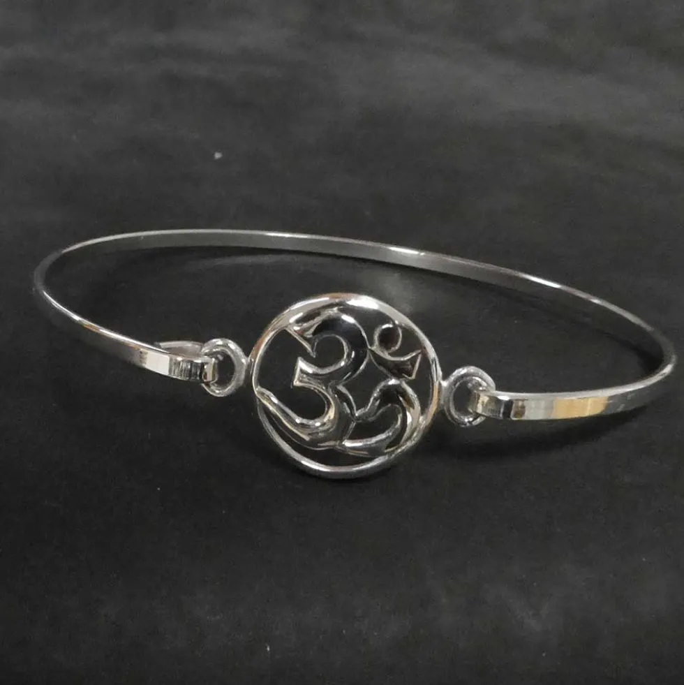 Om Armspange Damen Armschmuck 925 Silber Armreif